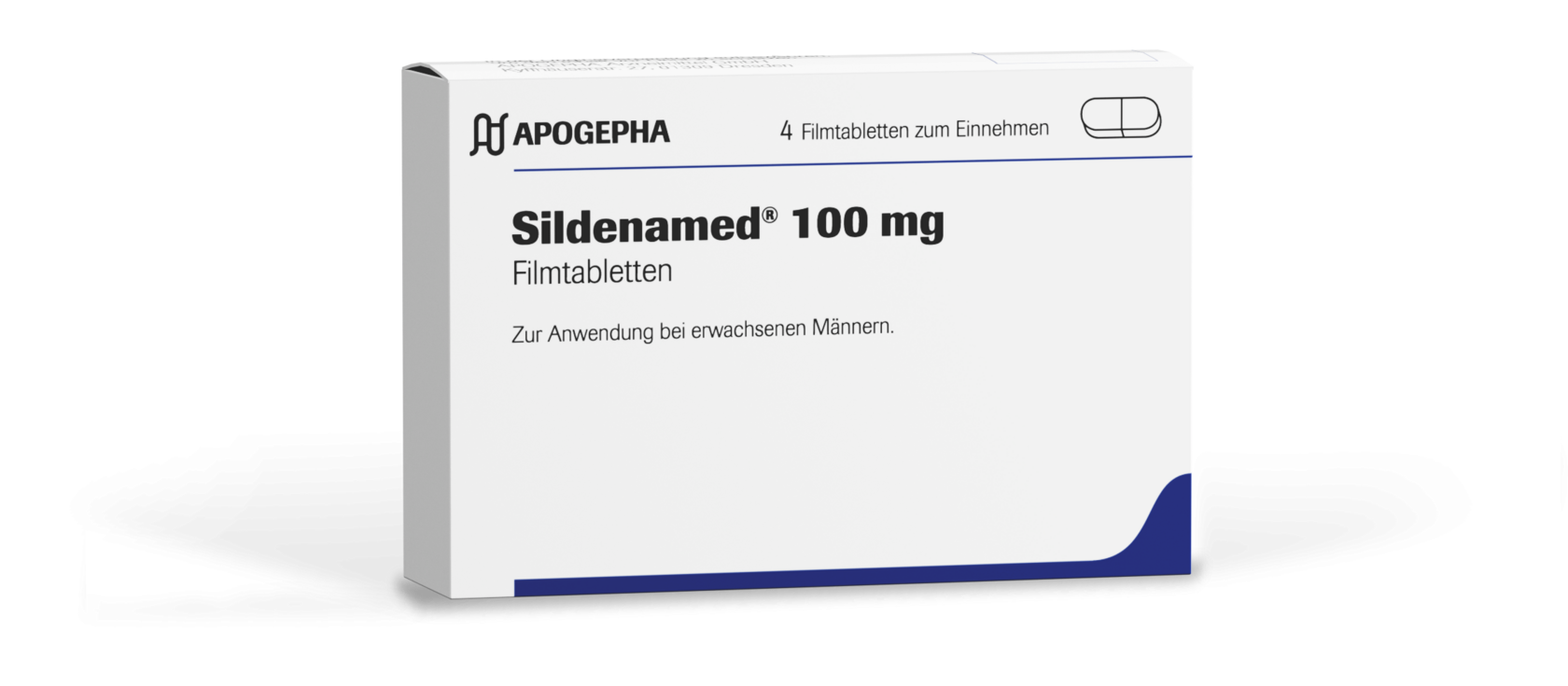 Packshot von Sildenamed 100mg.
