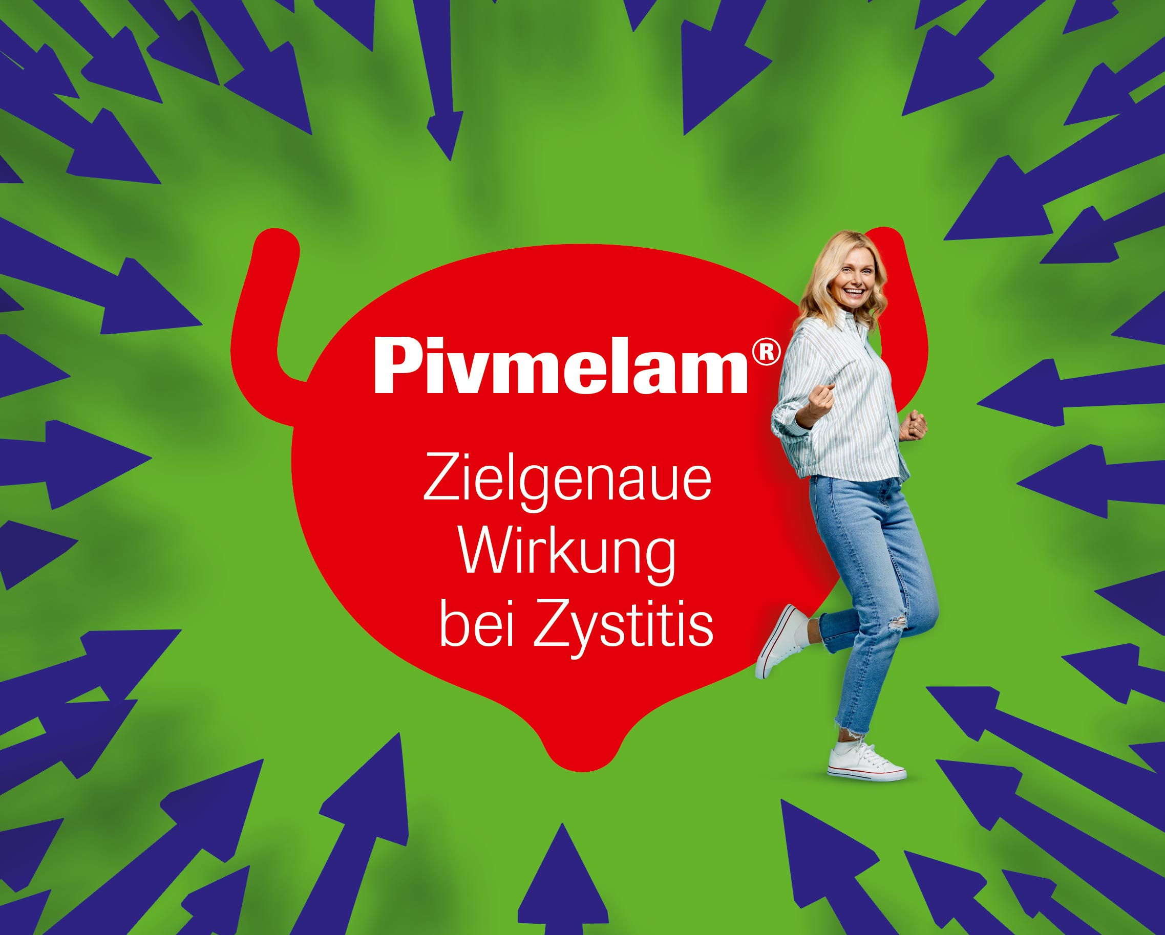 Frau neben Slogan zu Pivmelam®