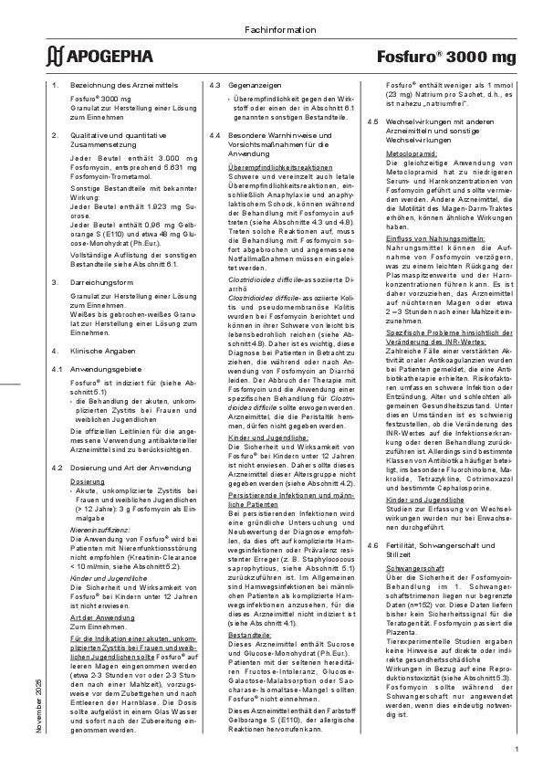 Title page of the PDF file Technical information on Fosfuro®