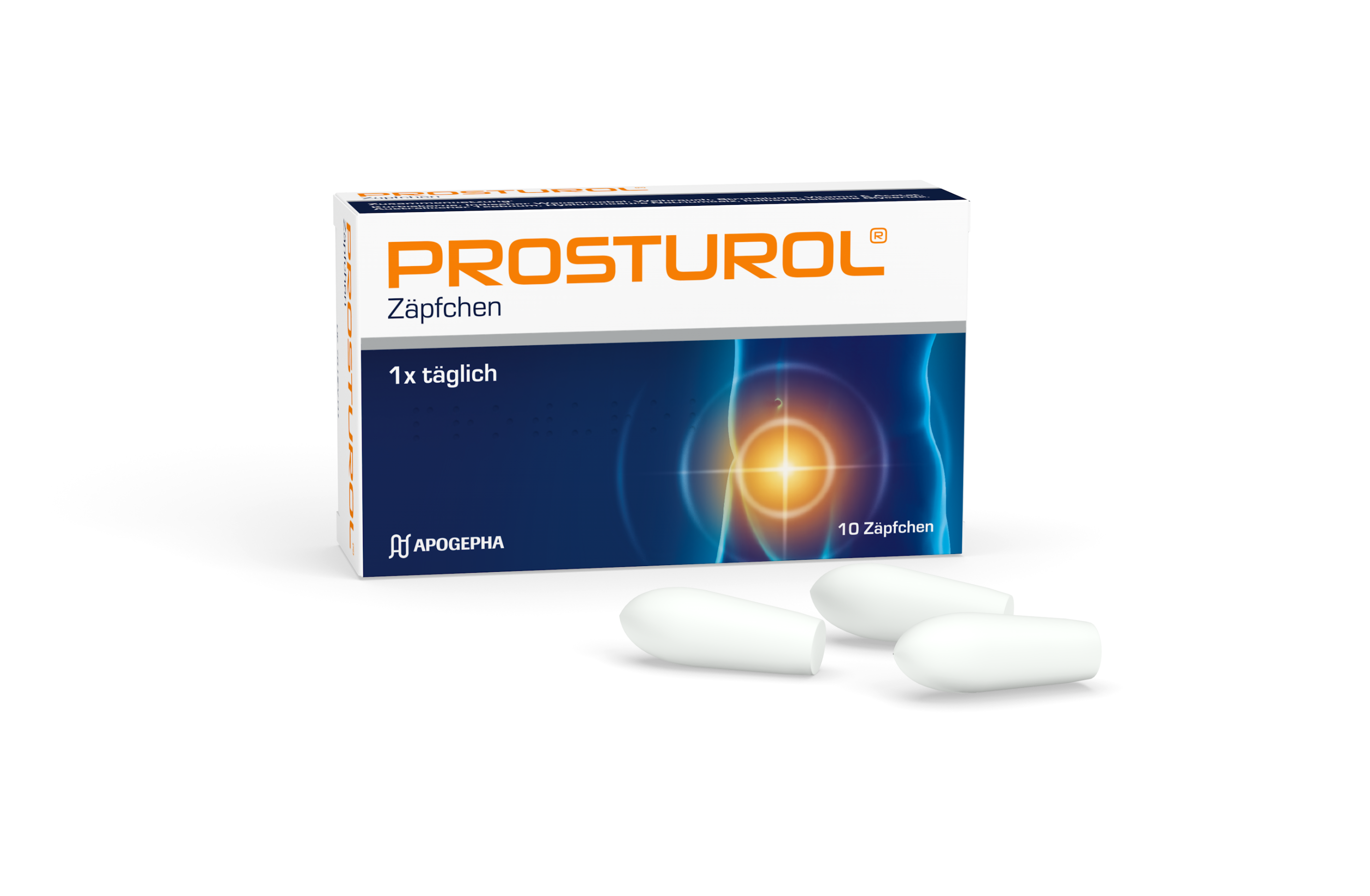 Packshot Prosturol 10 Zäpfchen