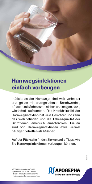 Titelseite der PDF-Datei Harnwegsinfektionen einfach vorbeugen